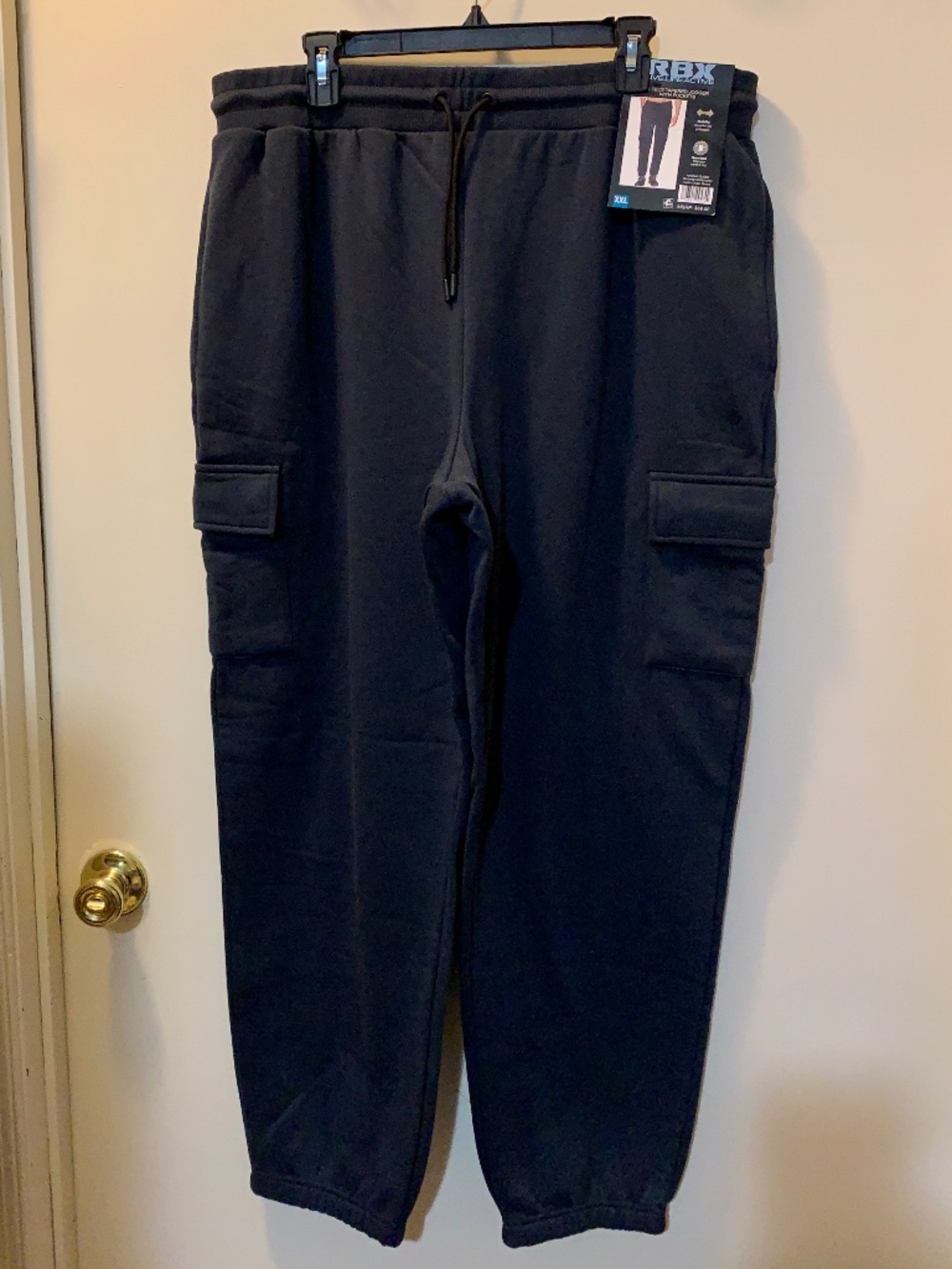 RBX Navy Fleece Tapered Joggers with Pockets - Size XXL- New With Tags